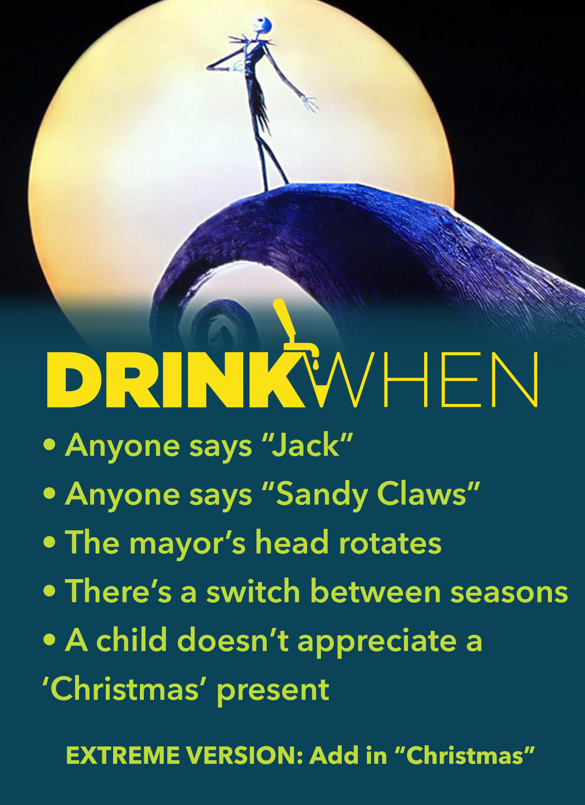 Drink When The Nightmare Before Christmas Drinking Game
