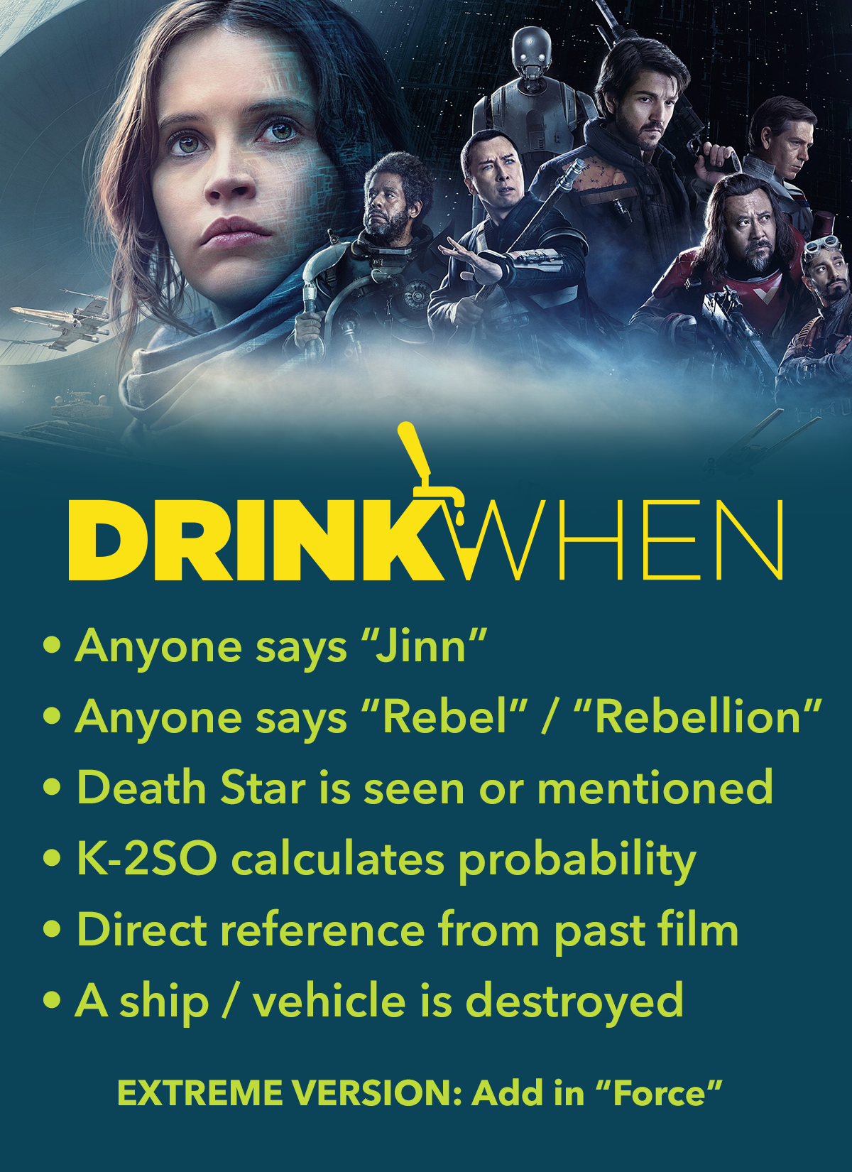 Drink When Star Wars Rogue One Drinking Game