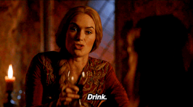 Game of Thrones Drinking GIFs Cersei