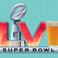2022 Super Bowl 56 logo with beer